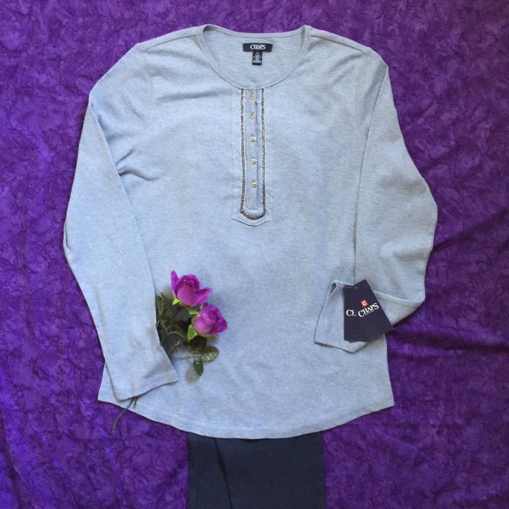 Chaps Long Sleeve Top